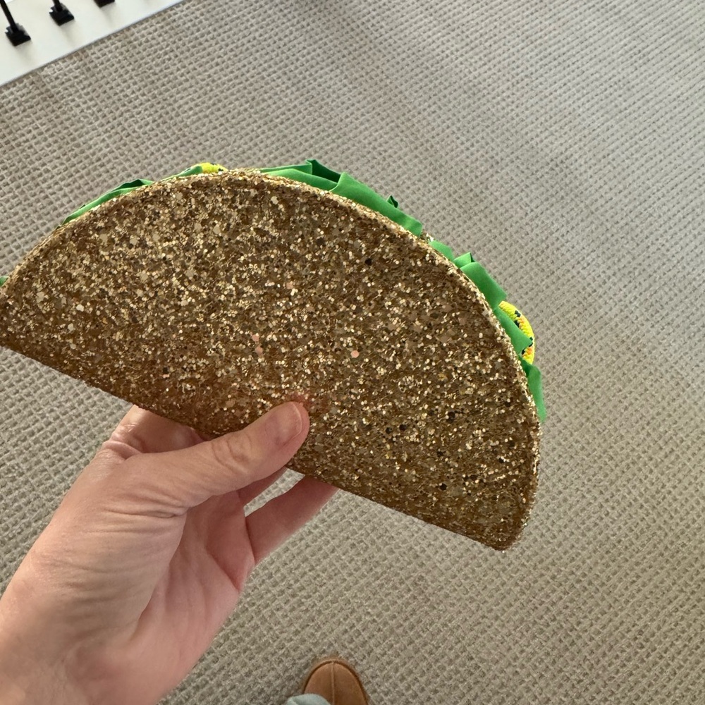 Crewcuts Gold Glitter Taco Clutch